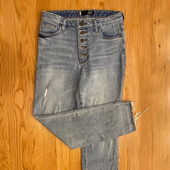 KUT From The Kloth Reese Fab Ab Ankle Straight Leg Button Fly - 2 - Picture 2 of 15